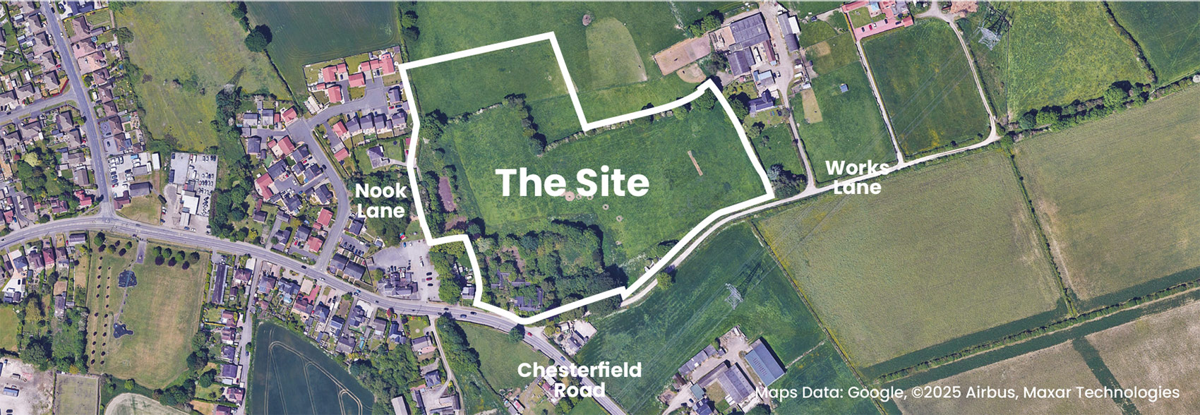 aerial photograph of the site